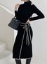 Tight Elegant Turtleneck Long sleeve Midi Dress