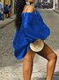 Plain Lantern Sleeve Urban Loose Blouse