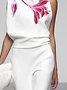 Floral Regular Fit Urban Sleeveless Shirt