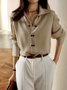 Long sleeve Shirt Collar Loose Urban Blouse