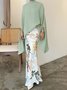 Elegant Long Sleeve  Simple Plain Loose Shirt