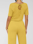 High Elasticity Crew Neck Short sleeve Urban Loose Shirt