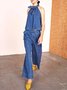 2023 Fashion week denim Halter Loose Urban Plain Tank Top