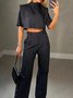 Elegant Regular Fit Shirt Collar Blouse