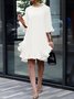 2023 Fashion week plain Crew Neck Loose Elegant Dress