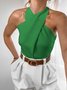 Regular Fit Plain Halter Urban Tank Top