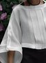 Plain Loose Boat Neck Urban Shirt
