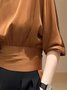 Regular Fit Elegant Plain Crew Neck Shirt