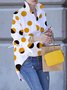 Urban Loose Polka Dots Shirt Collar Blouse