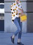 Urban Loose Polka Dots Shirt Collar Blouse