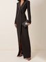 Regular Fit Lapel Collar Urban Dress