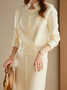 High Elasticity Loose Plain Stand Collar Long Sleeve Elegant Cardigan