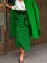 Geometric Regular Fit Urban Midi Skirt