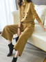 Plus Size Medium Elasticity Plain Urban Loose Stand Collar Long Sleeve Cardigan