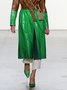 Pu Urban Lapel Collar Regular Fit Leather Coat With Belt