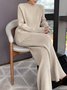 Plus Size Loose Plain Crew Neck Urban Sweater