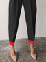 Color Block Regular Fit Urban Fashion Long Pants