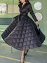 Shawl Collar Elegant Regular Fit Plain Padded Jacket With Belt