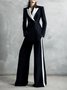 Shawl Collar Regular Fit Contrast Stitching Urban Blazer