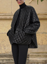 Plus Size Crew Neck Loose Urban Padded Jacket