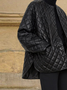 Plus Size Crew Neck Loose Urban Padded Jacket