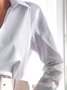 Shirt Collar Urban Regular Fit Long Sleeve Plain Blouse