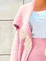 Elegant Floral Shawl Collar Loose Cardigan