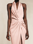 V Neck Urban Knot Front Dress