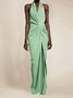 V Neck Urban Knot Front Dress