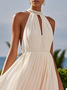 Regular Fit Chiffon Morden Dress With No