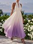Regular Fit Chiffon Morden Dress With No