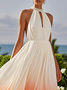 Regular Fit Chiffon Morden Dress With No