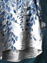 Women's Floral Spring Print Casual Half Collar Button-Down Shirt