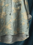 Women's Floral Spring Print Casual Half Collar Button-Down Shirt