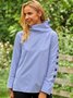 Casual High Neck Striped Long Sleeve Top