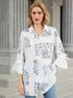 Long Sleeve Elegant Letter  Top