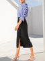 Casual High Neck Striped Long Sleeve Top
