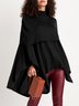 Urban Plain Loosen Turtleneck Blouse