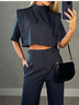 Elegant Regular Fit Shirt Collar Blouse