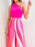 One Shoulder Vacation Regular Fit Plain Tank Top