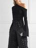 High Elasticity Elegant Asymmetrical Tight Long Sleeve Shirt